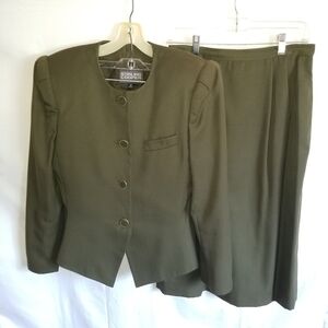 Olive Women's Jacket & Skirt Set